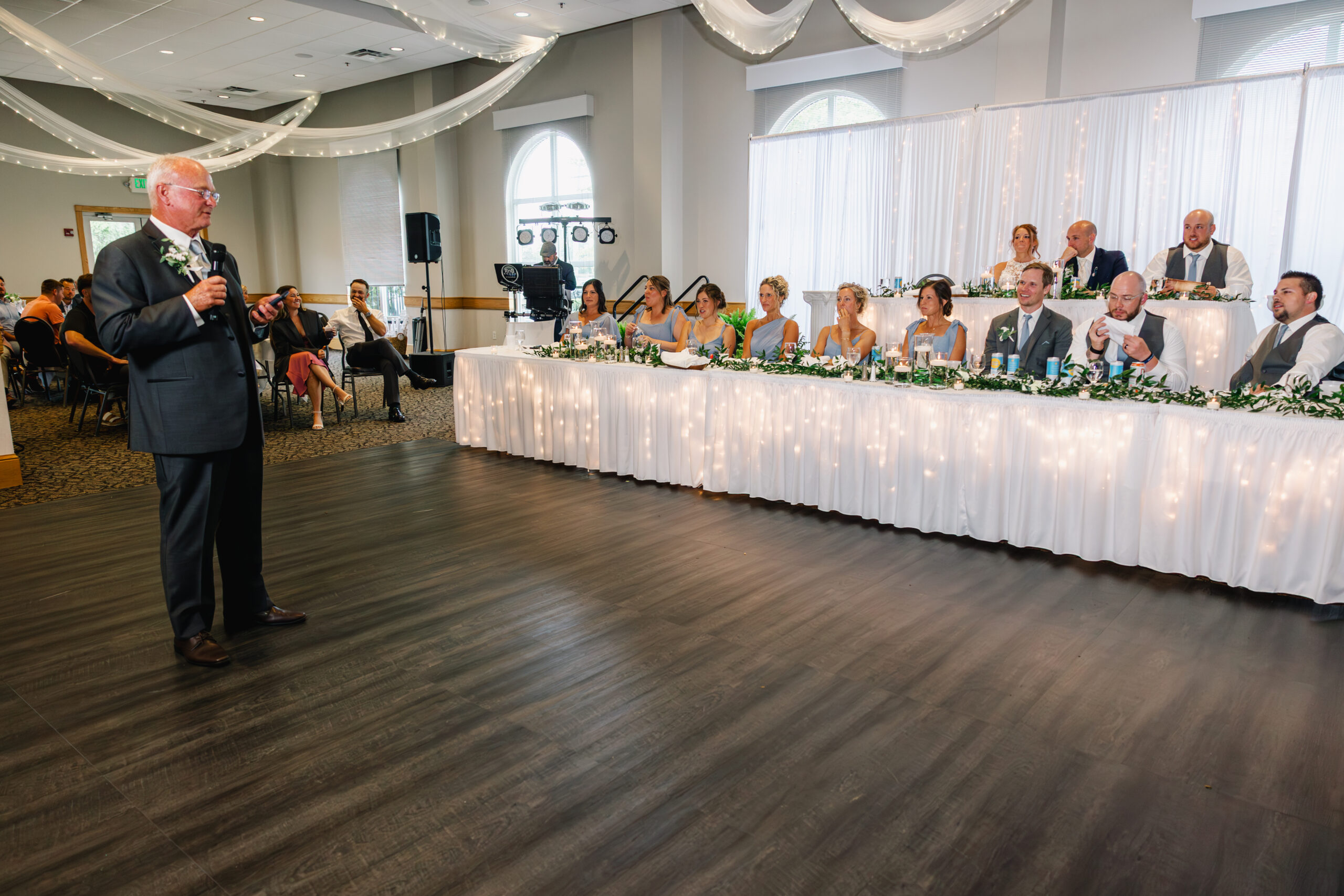 Summit Room at Ceruti's Catering wedding reception table