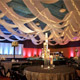 Ceruti’s Banquet and Event Center wedding venue in southwest Fort Wayne, Indiana, featuring elegant ceiling